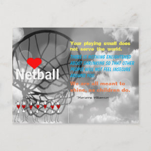 Liefde Netball Design en Inspirerend Quote Briefkaart