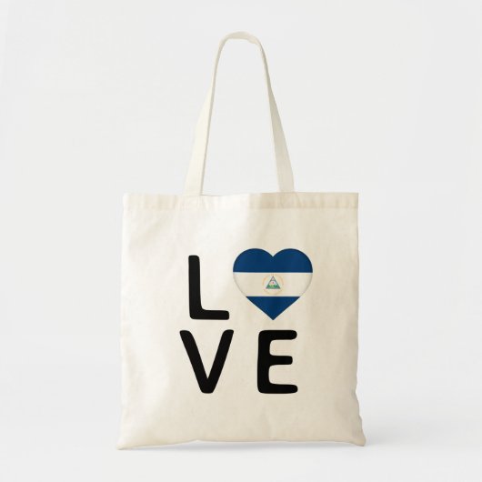 Liefde - Nicaragua Flag Tote Bag (Voorkant)