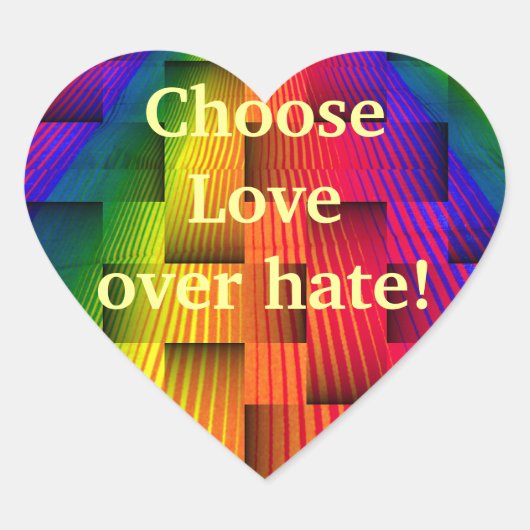 Liefde, niet Hate_ Hart Sticker (Voorkant)