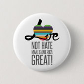 Liefde niet Hate (SWM) Ronde Button (Voorkant)