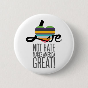 Liefde niet Hate (SWM) Ronde Button