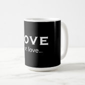 Liefde niet liefde koffiemok (Voorkant rechts)
