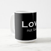 Liefde niet liefde koffiemok (Voorkant links)