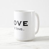 Liefde niet liefde koffiemok (Voorkant rechts)