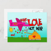 liefde niet oorlog briefkaart (Voorkant / Achterkant)