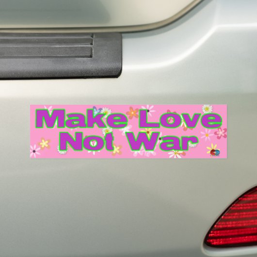 Liefde niet Oorlog Bumpersticker (Op auto)