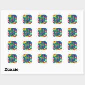 liefde niet oorlog ronde sticker (Vel)