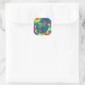 liefde niet oorlog ronde sticker (Tas)