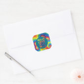 liefde niet oorlog ronde sticker (Envelop)