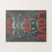 "Liefde niet oorlog" Vreedzame puzzel - Verspreid (Horizontaal)