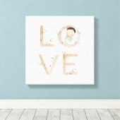 Liefde | Nieuwe baby Canvas Afdruk (Insitu (Houten vloer))