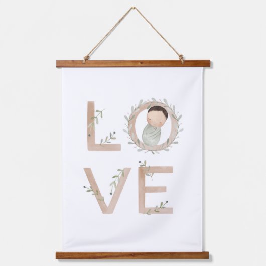 Liefde | Nieuwe baby Hangend Wandkleed (Voorkant)