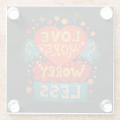 Liefde nog zorgelijker, minder snelle typografie glazen onderzetter (Achterkant)