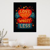 Liefde nog zorgelijker, minder snelle typografie poster (Keuken)