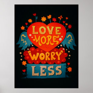 Liefde nog zorgelijker, minder snelle typografie poster