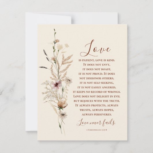 Liefde Nooit Fails Bijbel Bruiloft Gefeliciteerd K (Voorkant)