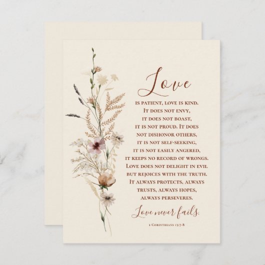 Liefde Nooit Fails Bijbel Bruiloft Gefeliciteerd K (Voorkant / Achterkant)