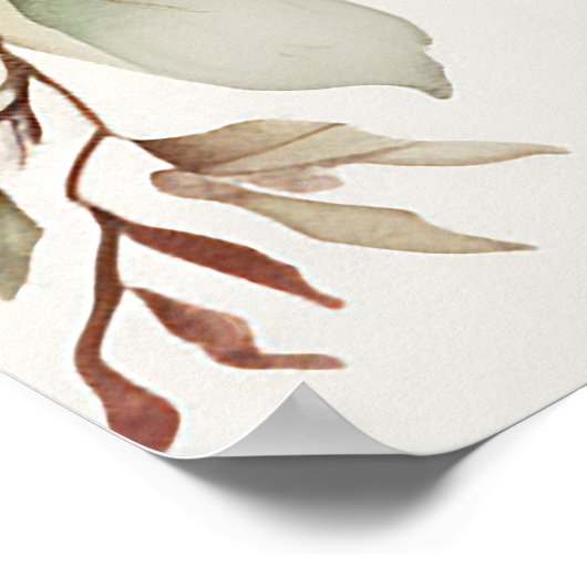 Liefde Nooit Fails Bijbel Verse Roze Bloemen Bruil Poster (Hoek)