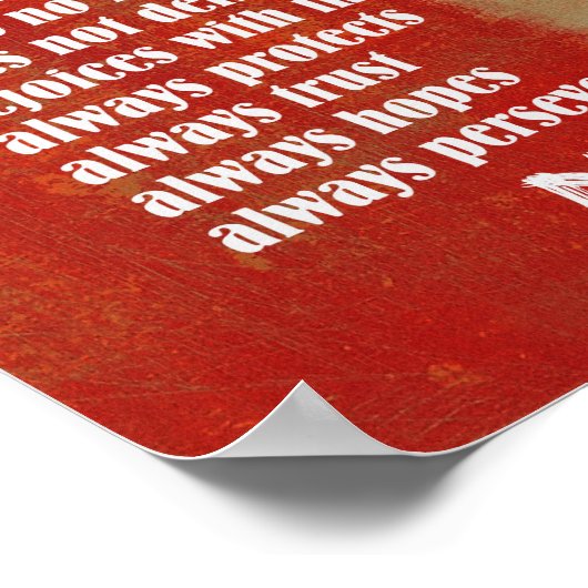 Liefde nooit mislukt — kunstdruk 11 x14 poster (Hoek)