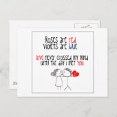 Liefde nooit..tot de dag dat ik je ontmoette briefkaart (Voorkant / Achterkant)