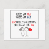 Liefde nooit..tot de dag dat ik je ontmoette briefkaart (Voorkant)