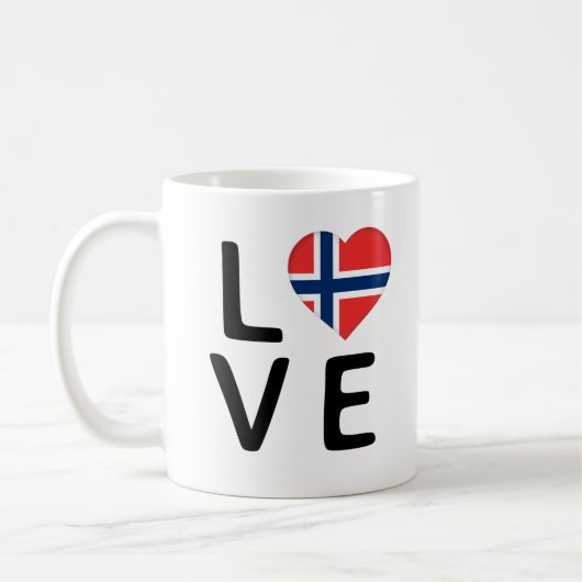 Liefde - Noorse vlag Koffiemok (Links)