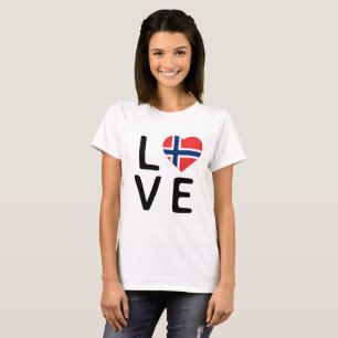 Liefde - Noorse vlag T-shirt