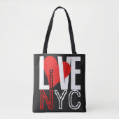 Liefde NYC Live in NYC Rood Zwart Wit Tas (Voorkant)