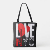 Liefde NYC Live in NYC Rood Zwart Wit Tas (Achterkant)