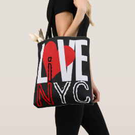 Liefde NYC Live in NYC Rood Zwart Wit Tas
