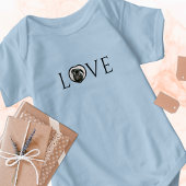Liefde, O is aangepast hartfoto White Script Romper