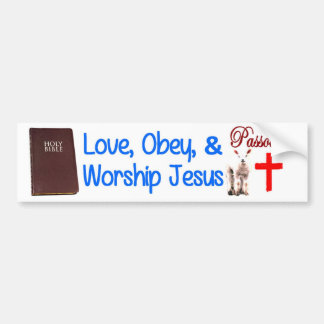 Liefde, Obey en Jezus Bumpersticker