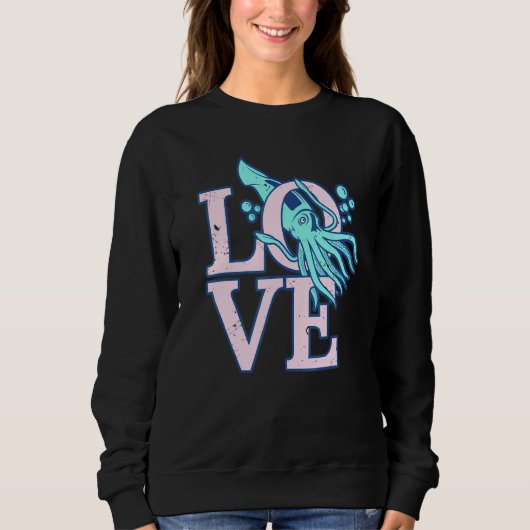 Liefde Octopus Zeekat Inktvis 1 Trui (Voorkant)
