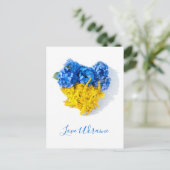 Liefde Oekraïne Bloemkunst Briefkaart (Staand voorkant)
