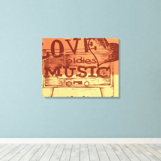  Liefde oldies muziek 2 Canvas (Insitu (Houten vloer))