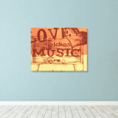  Liefde oldies muziek 2 Canvas Afdruk (Insitu (Houten vloer))