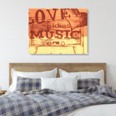 Liefde oldies muziek 2 Canvas Afdruk (Insitu (Slaapkamer))