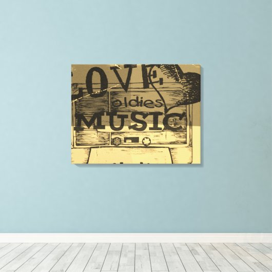  Liefde oldies muziek Canvas (Insitu (Houten vloer))