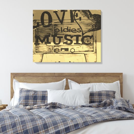  Liefde oldies muziek Canvas (Insitu (Slaapkamer))