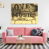  Liefde oldies muziek Canvas Afdruk (Insitu (Woonkamer))