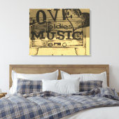  Liefde oldies muziek Canvas Afdruk (Insitu (Slaapkamer))