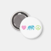 Liefde, olifant en vrede magneet (Voorkant / Achterkant)