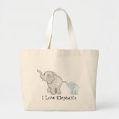 Liefde Olifanten canvas tas (Voorkant)
