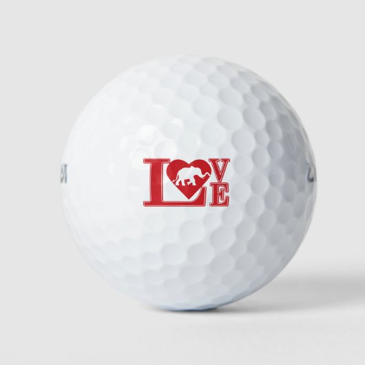 Liefde-olifanten Golfballen (Voorkant)