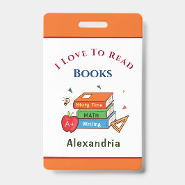 Liefde om boeken te lezen Lezer personaliseren Badge
