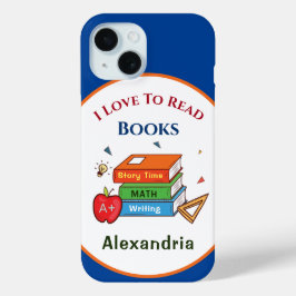 Liefde om boeken te lezen Lezer personaliseren iPhone 15 Case