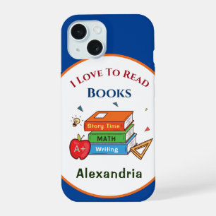 Liefde om boeken te lezen Lezer personaliseren iPhone 15 Case
