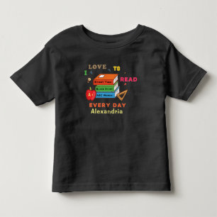 Liefde om boeken te lezen Lezer personaliseren Kinder Shirts