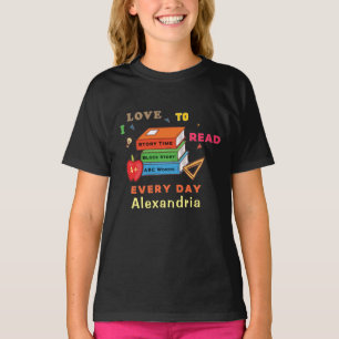 Liefde om boeken te lezen Lezer personaliseren T-shirt