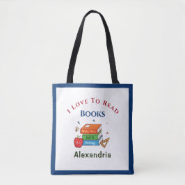 Liefde om boeken te lezen Lezer personaliseren Tote Bag